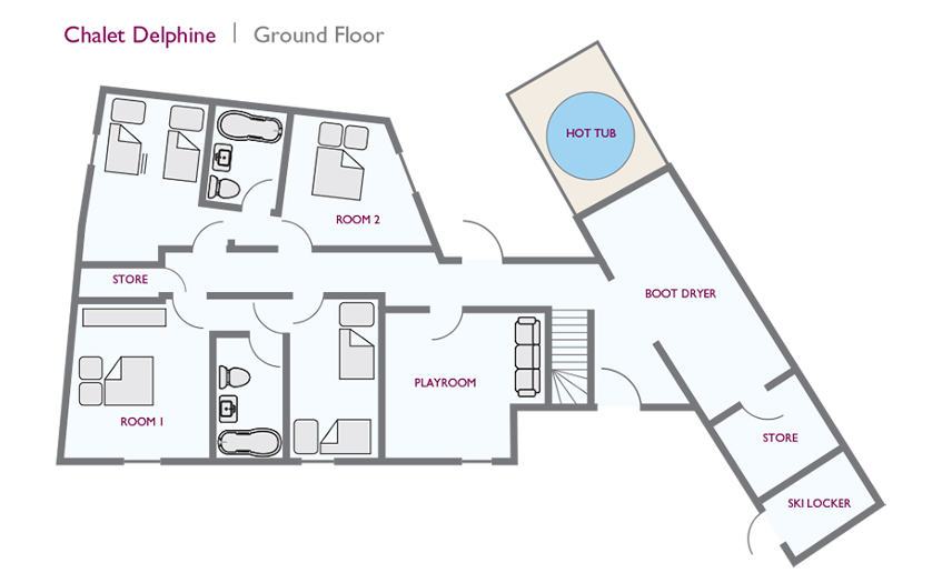 Chalet Delphine (Family) La Plagne Floor Plan 3